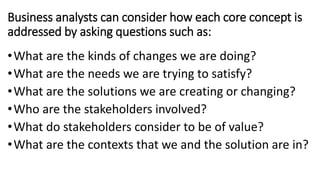 Business analysis key concepts | PPTX