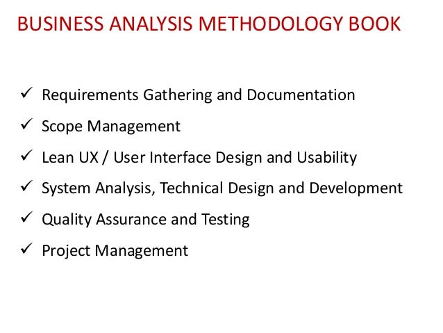 Business Analysis Methodology Book