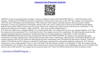 Business Analysis Of Amazon.Com Inc. Essay | PPT