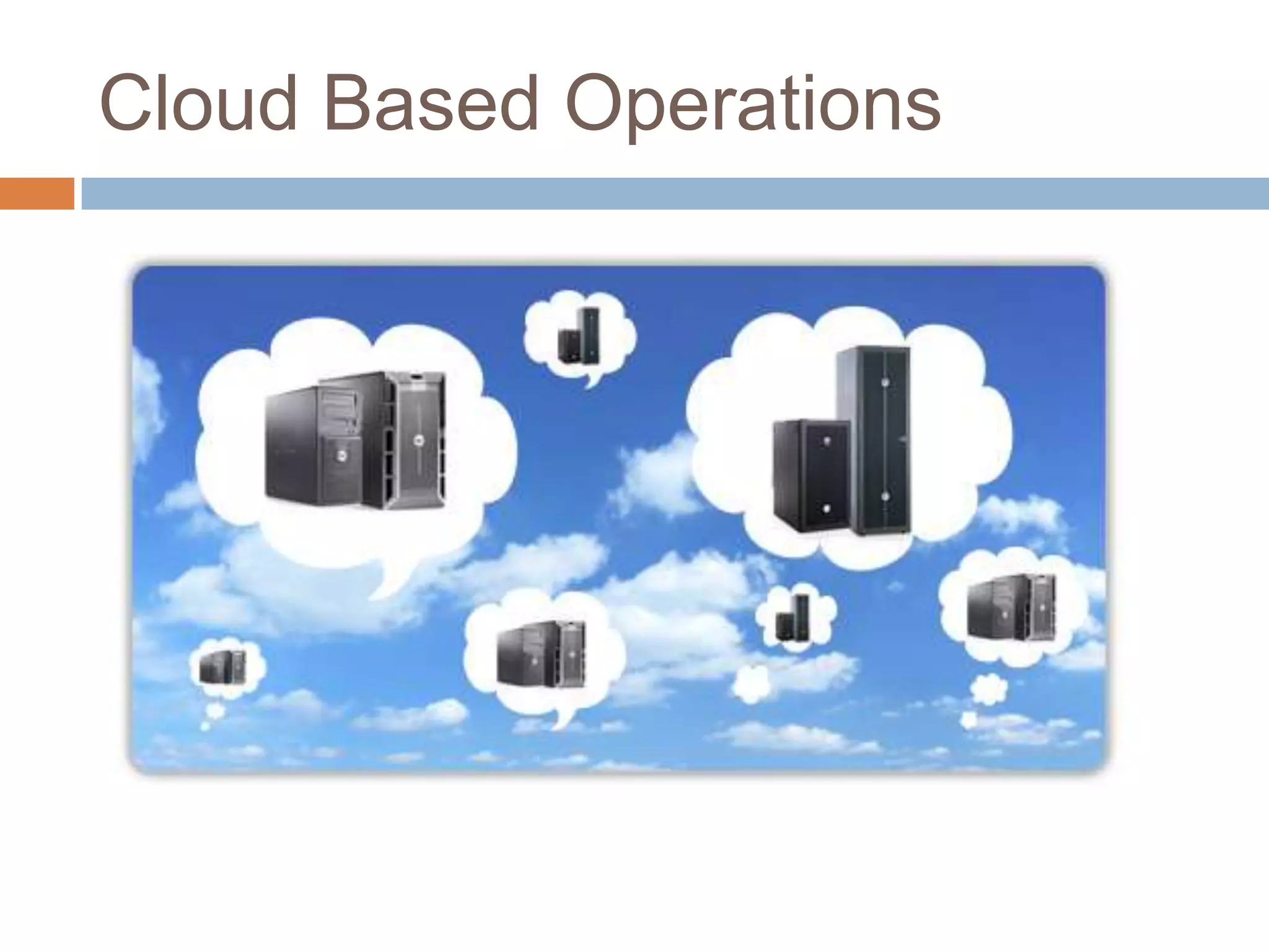 Cloud Based Operations
 