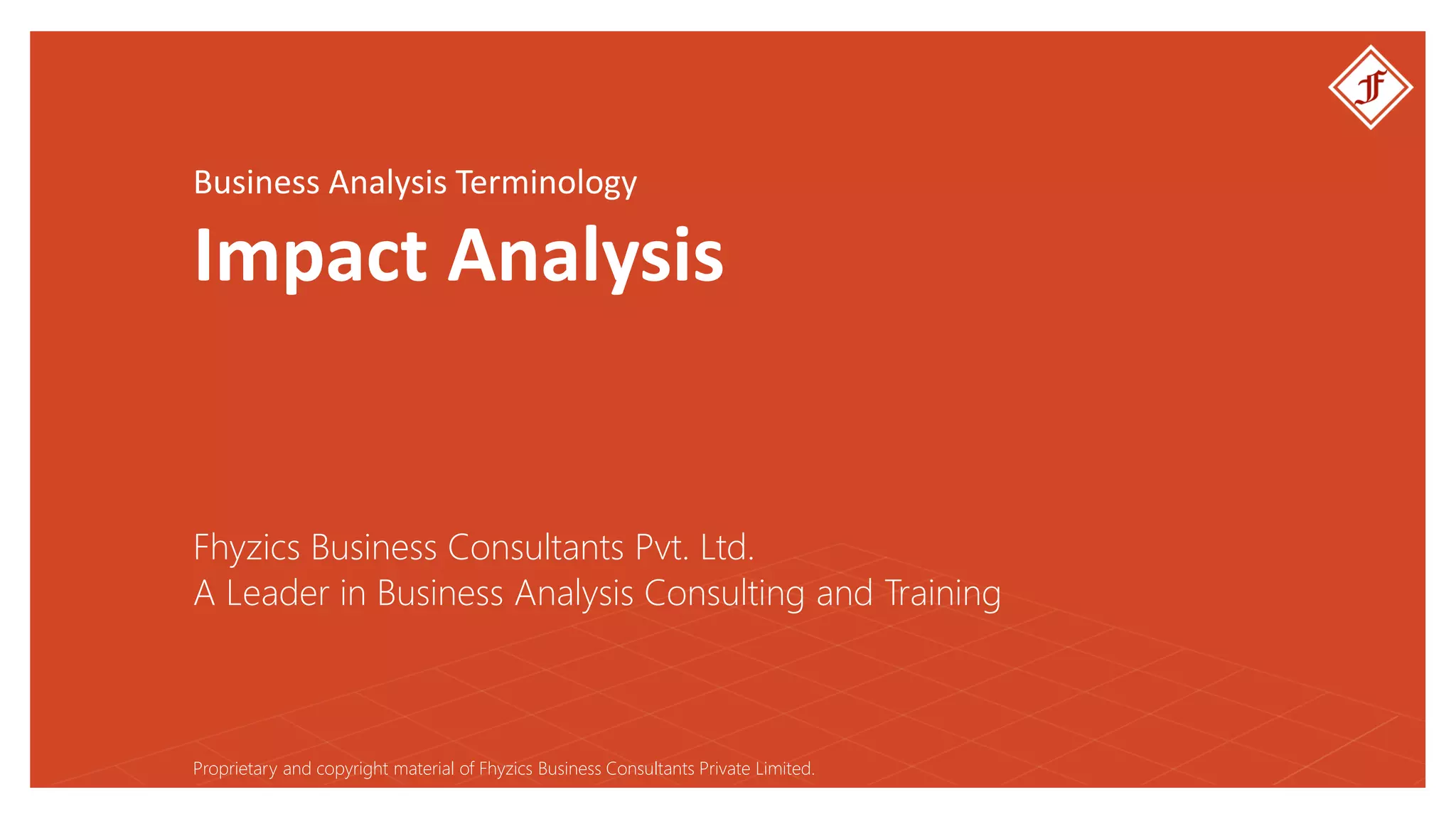 Business Analysis Terminology Impact Analysis Pdf