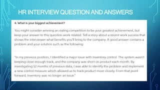 HR INTERVIEW QUESTION AND ANSWERS
 