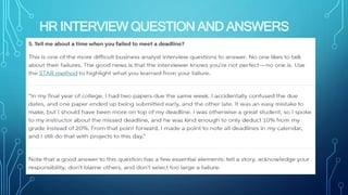 HR INTERVIEW QUESTION AND ANSWERS
 