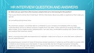 HR INTERVIEW QUESTION AND ANSWERS
 