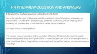 HR INTERVIEW QUESTION AND ANSWERS
 