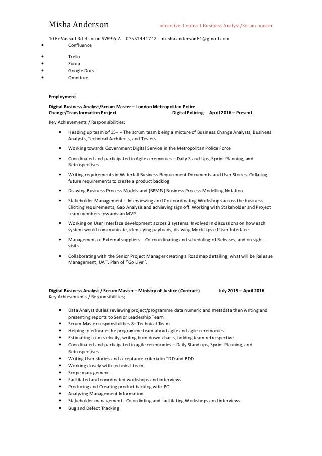 business analyst cv it business analyst cv