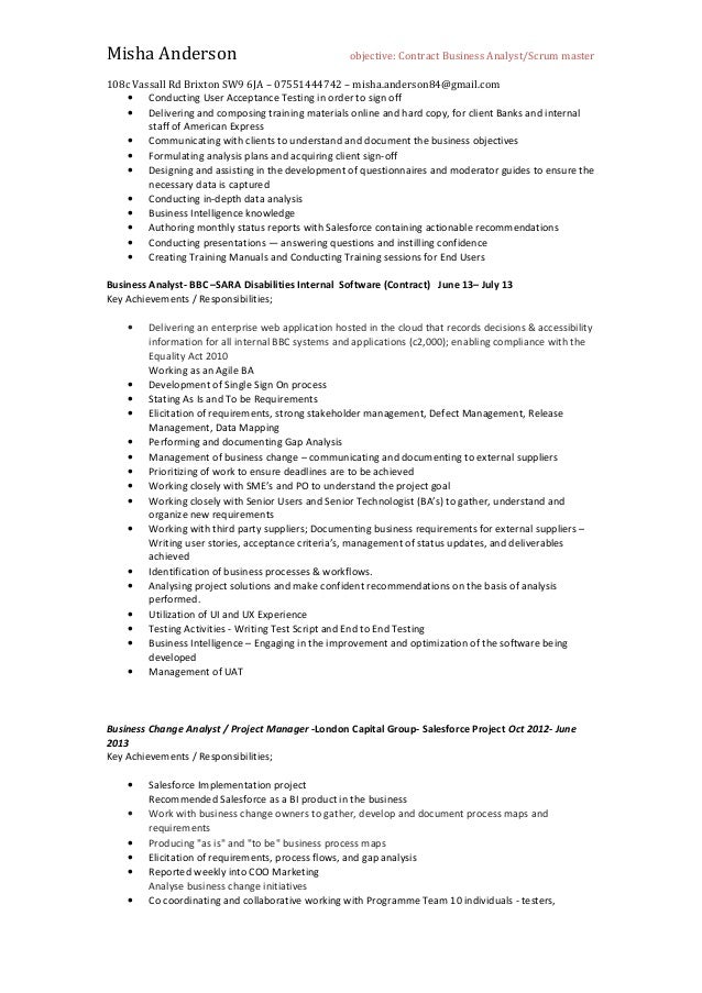 business analyst cv it business analyst cv