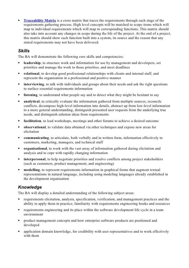 Business Analyst Job Description