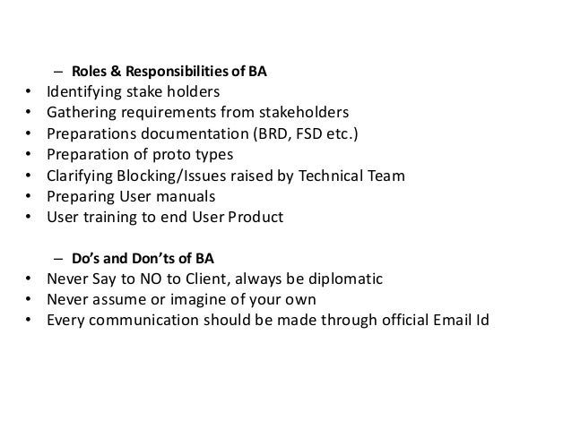 duties of business analyst