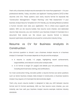 Image showcasing Business Analyst Resume Examples & Writing Guide for 2025 | PDF