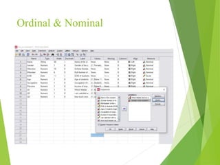 Ordinal & Nominal
 
