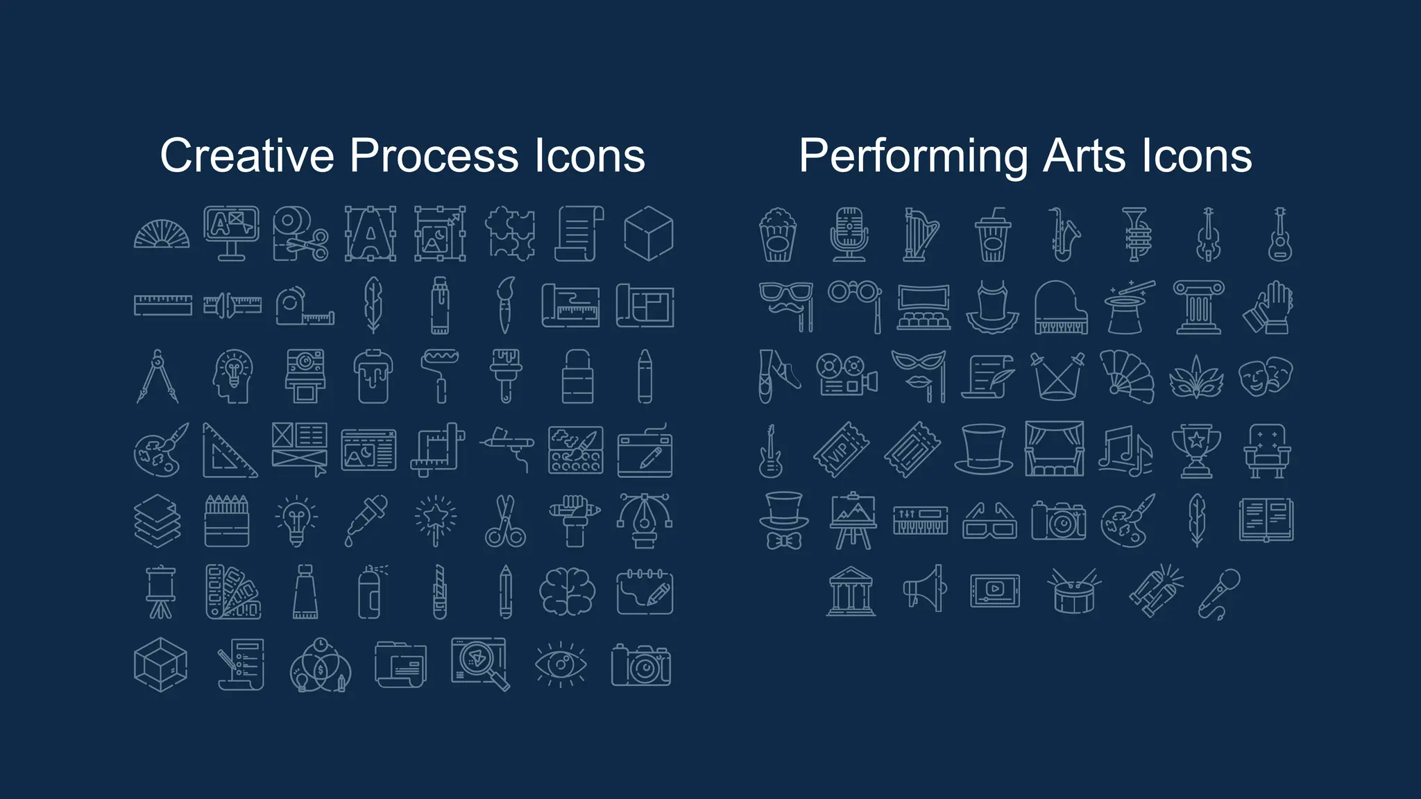 Creative Process Icons Performing Arts Icons
 