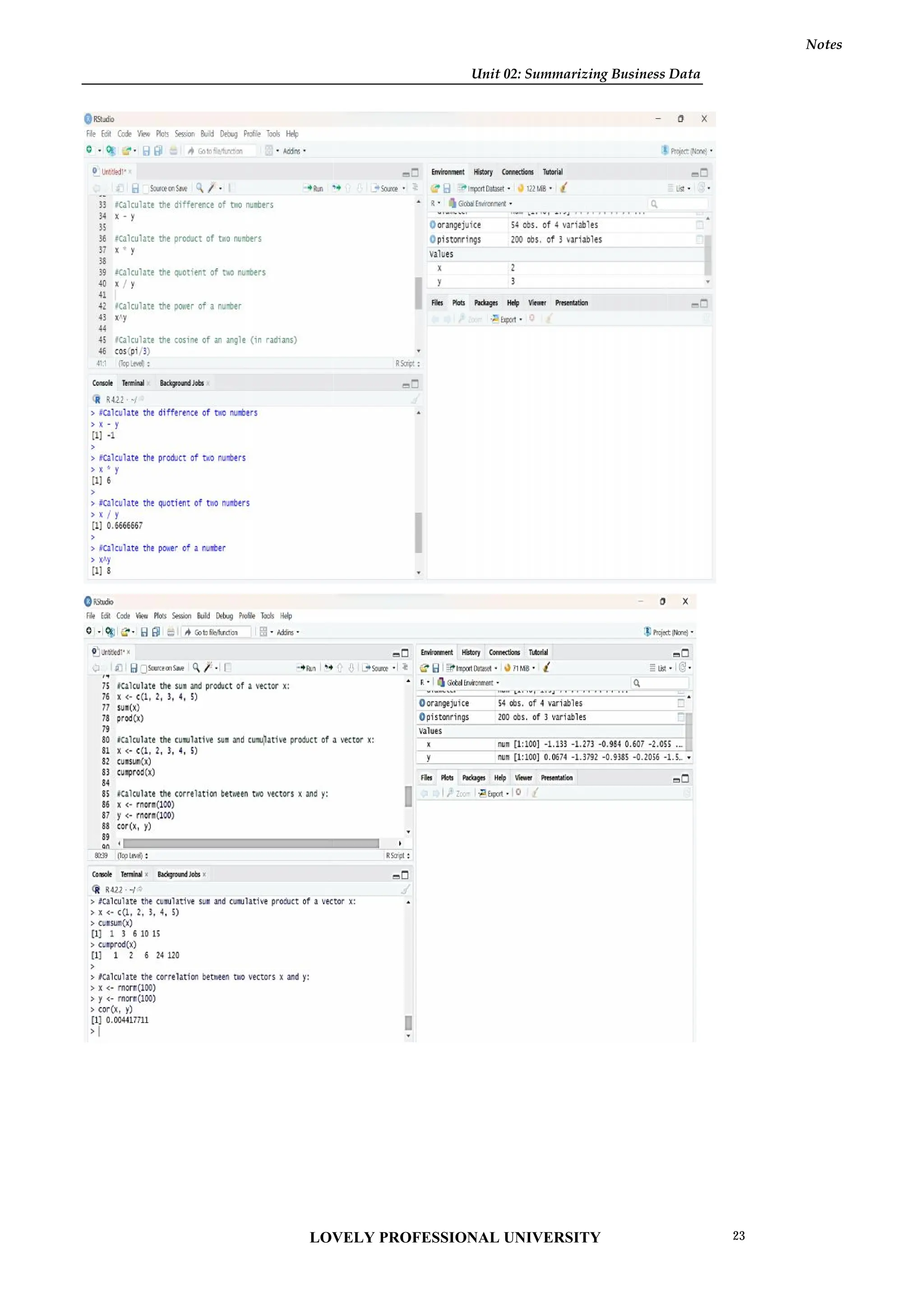 Unit 02: Summarizing Business Data
Notes
Unit 02: Summarizing Business Data
Notes
Unit 02: Summarizing Business Data
Notes
LOVELY PROFESSIONAL UNIVERSITY 23
 
