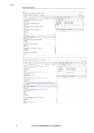 Business Analytics
Notes
Business Analytics
Notes
Business Analytics
Notes
LOVELY PROFESSIONAL UNIVERSITY
22
 