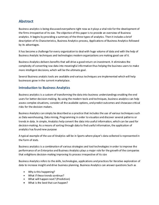 Business thesis papers