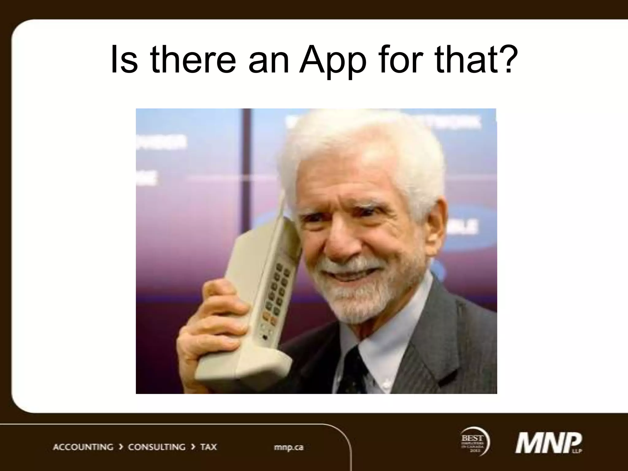 Is there an App for that?

 