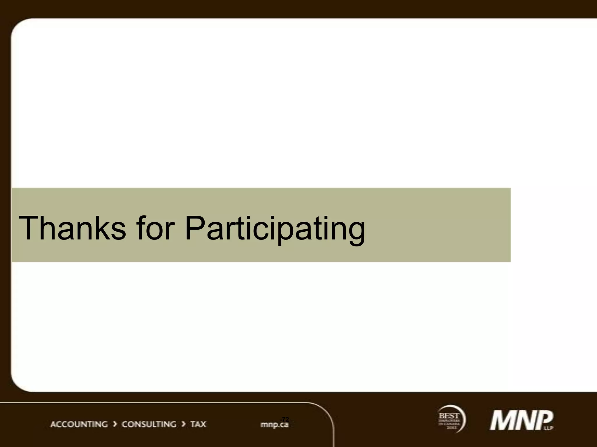 Thanks for Participating

-72-

 