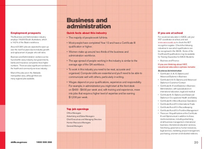 Business and Administration careers