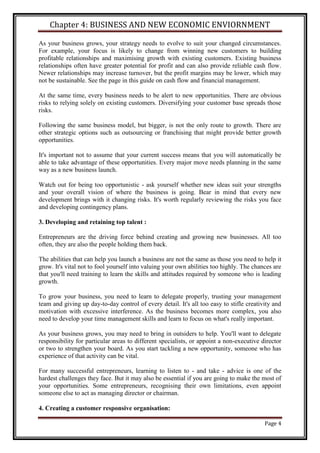 Business and new economic enviornment | DOCX