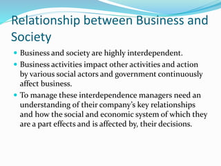 Business and society relationship | PPTX