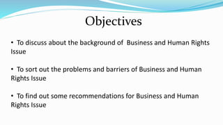 Business ans Human Rights | PPTX