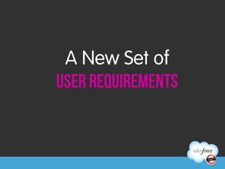 A New Set of
User Requirements
 