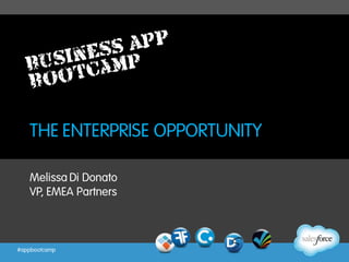 #appbootcamp
THE ENTERPRISE OPPORTUNITY
Melissa Di Donato
VP, EMEA Partners
 
