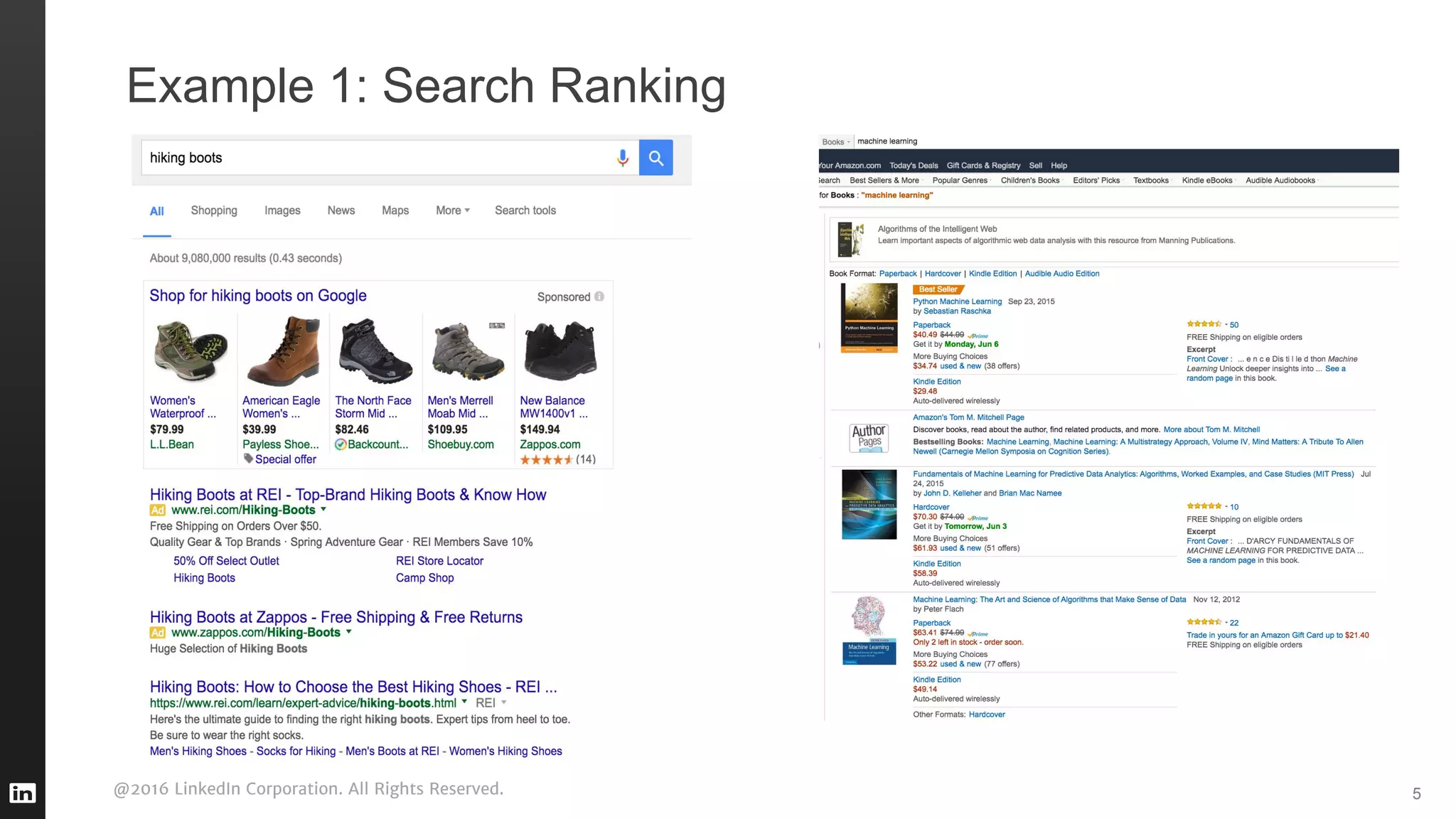 @2016 LinkedIn Corporation. All Rights Reserved. 5
Example 1: Search Ranking
 