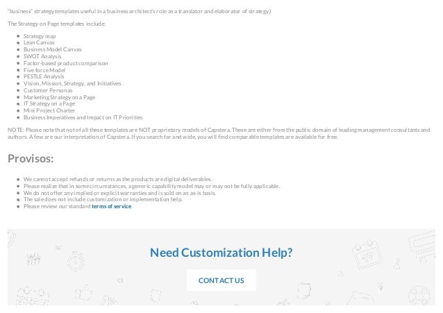 business architecture strategy templates
