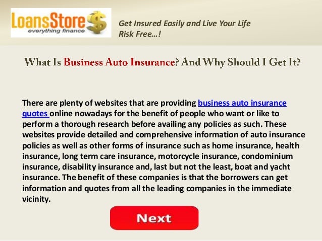 Business Auto Insurance Quotes, Cheap Business Auto Insurance Online