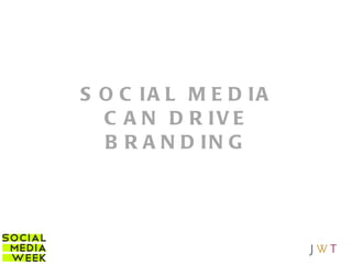 SOCIAL MEDIA CAN DRIVE BRANDING 