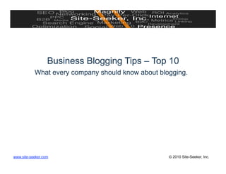 Business blogging tips   top 10