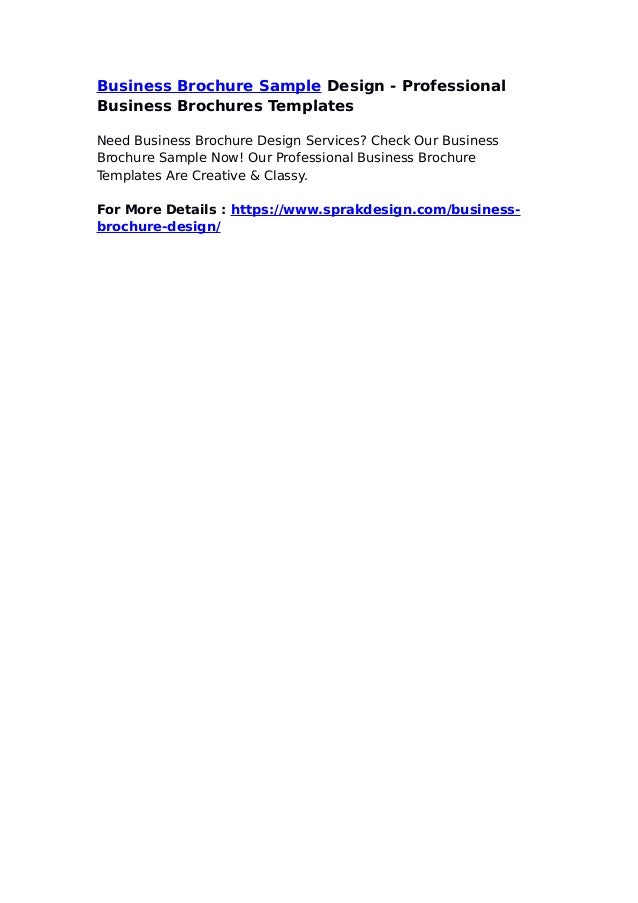 business brochure sample design professional business brochures tem