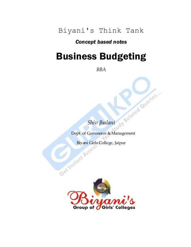 business budgeting