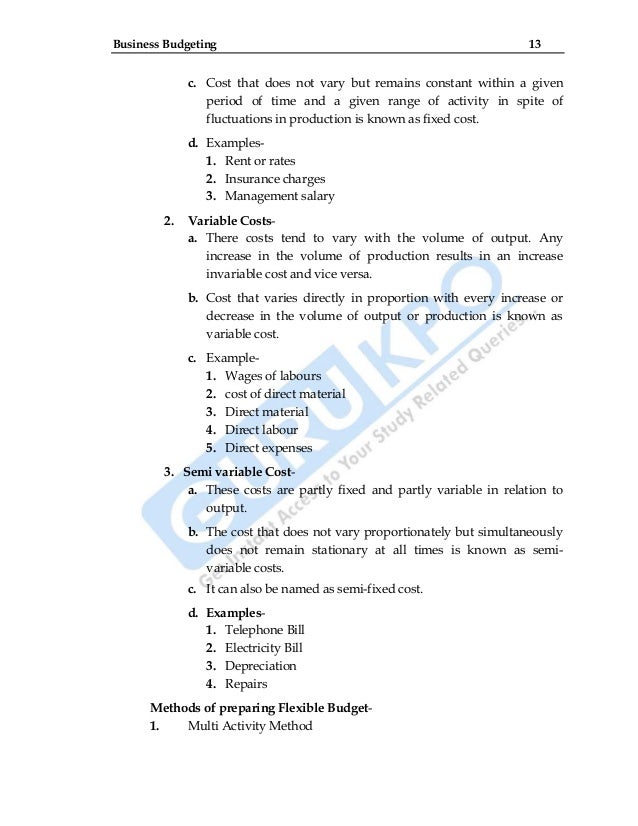 business budgeting business budgeting