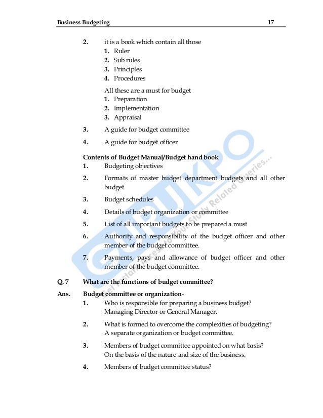 business budgeting business budgeting