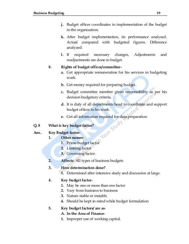business budgeting business budgeting