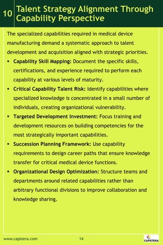 Business Capability Mapping for Medical Device Manufacturers | PDF