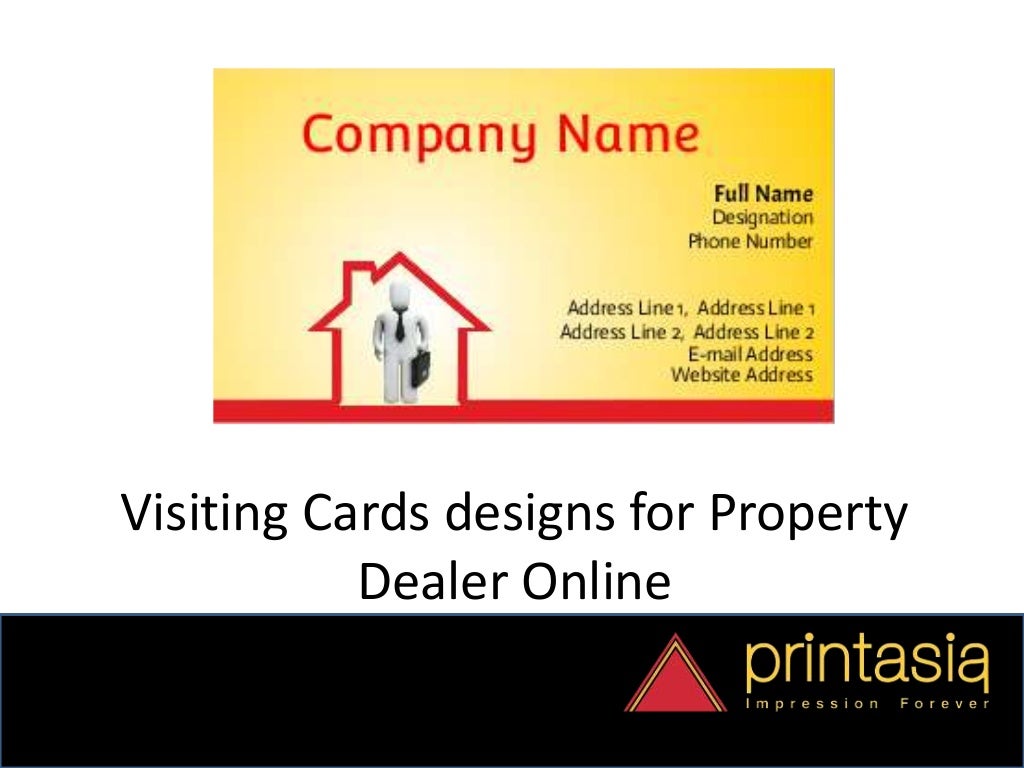 Business card designs property dealer printasia