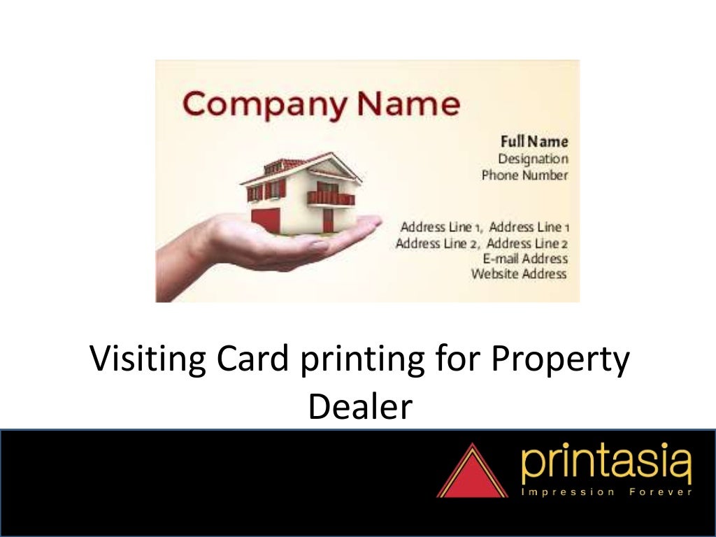 Business card designs property dealer printasia