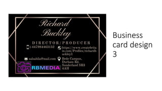 Business
card design
3
 