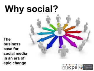 Why social?
The
business
case for
social media
in an era of
epic change
 