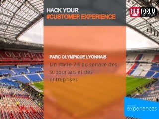 HACK YOUR
#CUSTOMER EXPERIENCE
Un stade 2.0 au service des
supporters et des
entreprises
PARC OLYMPIQUE LYONNAIS
 