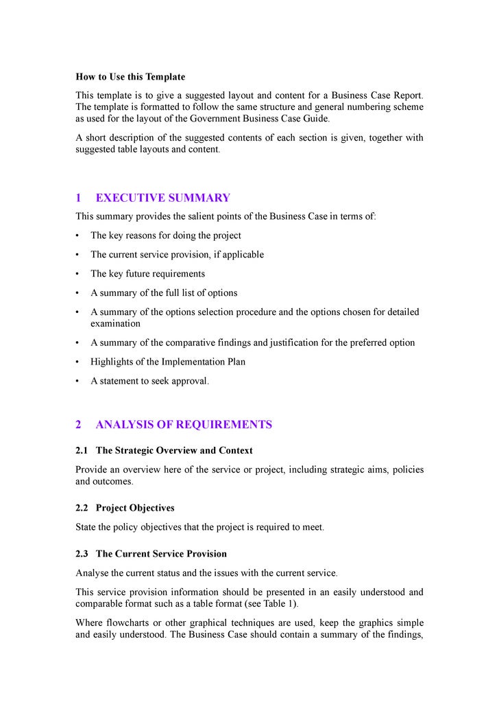 business report layout