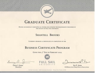Business Certificate Program