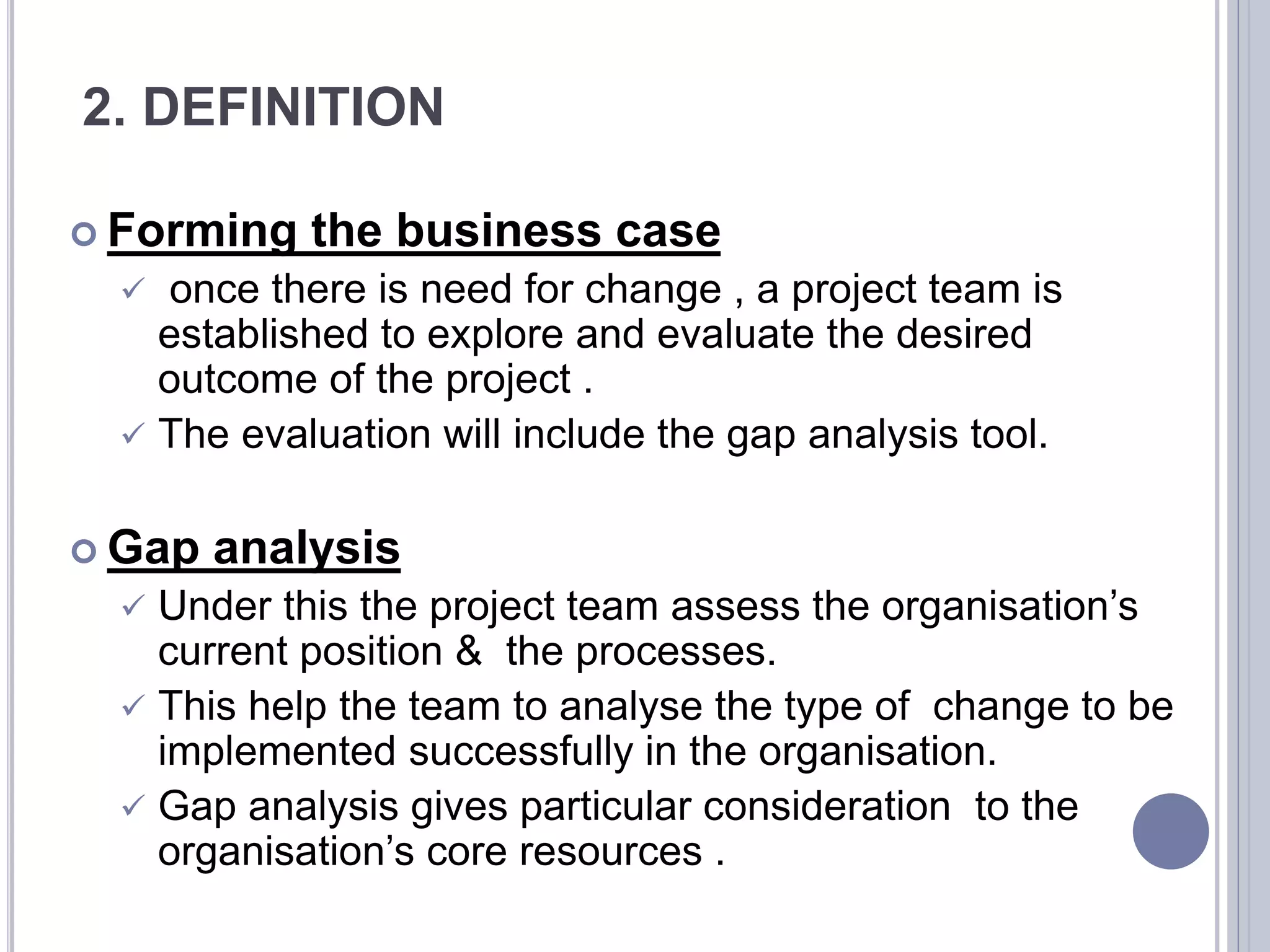 Business change lifecycle and Business Process Reengineering | PPTX