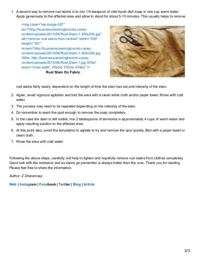 remove rust stains from clothes what is the best way how to remove rust stains from clothes