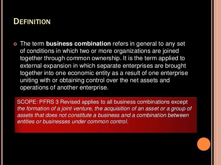 Business combinations