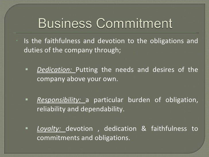 Business Commitment