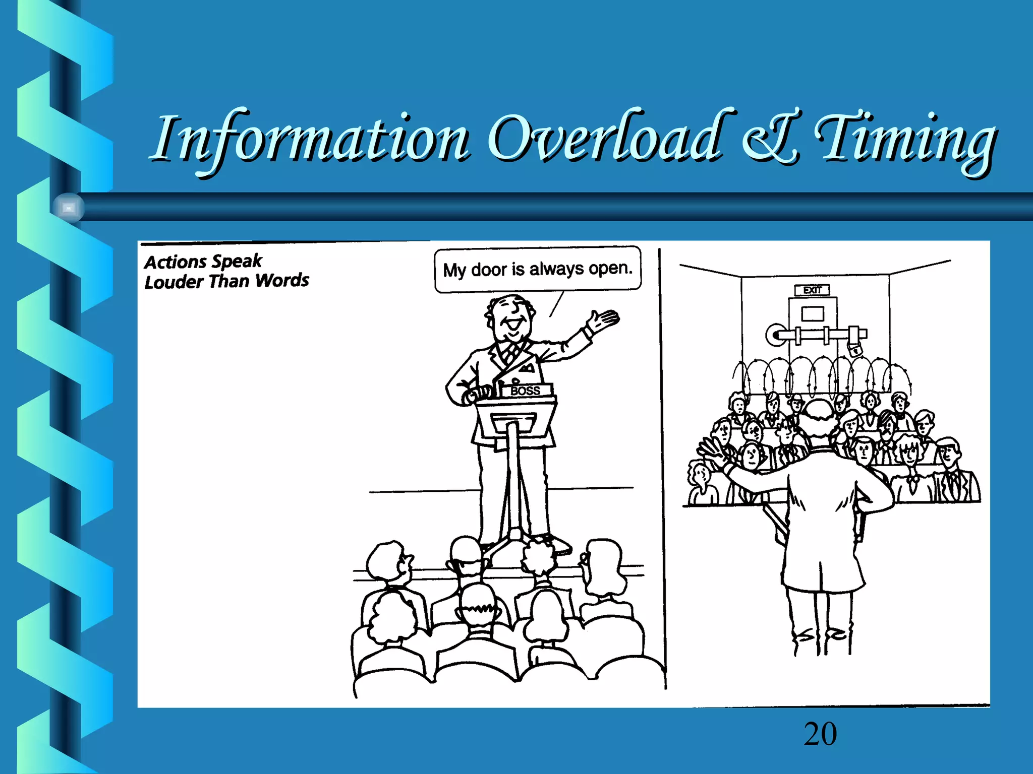 Information Overload & Timing

20

 